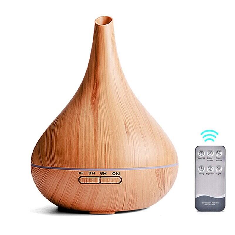 Difuzor de ulei esential, Aromaterapie, Umidificator de aer, Rezervor 500ML, Telecomanda si lumina veghe ajustabila