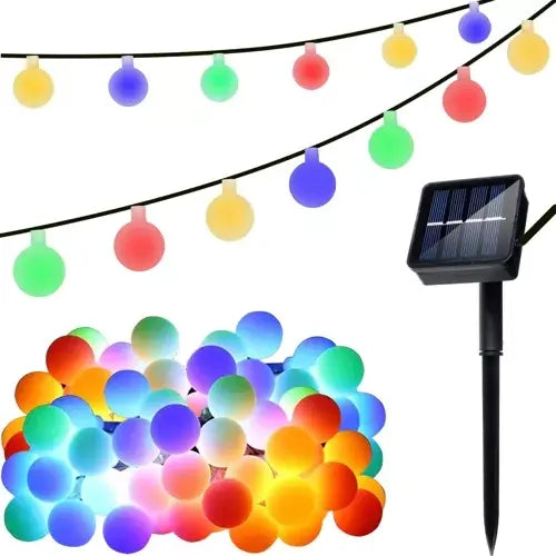 Lampa solara tip Ghirlandă 7 m, 50 Bile, 2 V, IP44