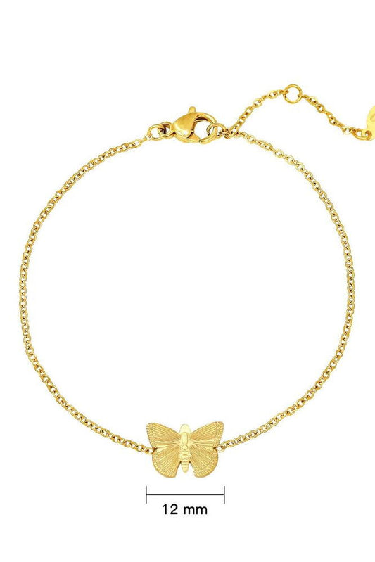 Bratara Inox Butterfly, Auriu