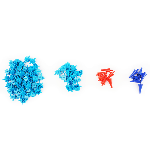 Set constructie din lemn cu 268 piese pentru copii, Micul Arhitect, Educativ si interactiv