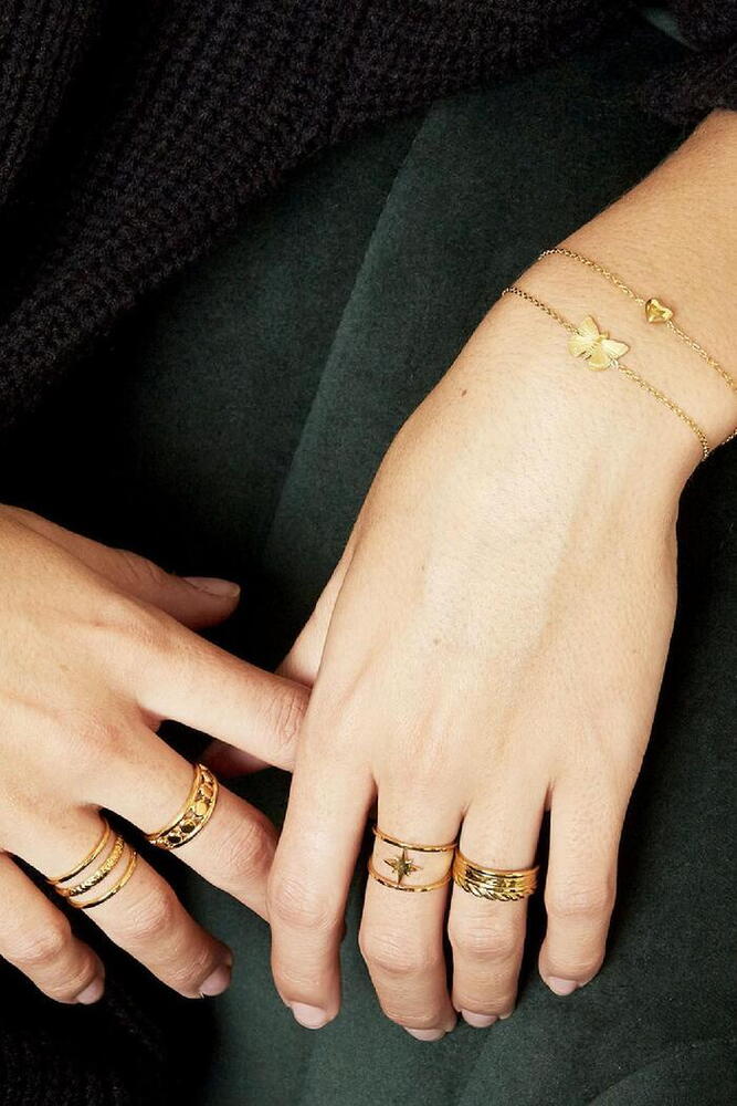 Bratara Inox Always in my Heart, Auriu