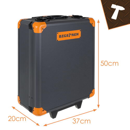 Trusa de 1000 scule XXL tip troler, Otel Crom-Vanadiu, 4 Organizatoare Detasabile, Manere Antiderapante, Varfuri Magnetice, 50 x 37 x 20 cm