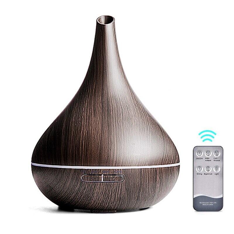 Difuzor de ulei esential, Aromaterapie, Umidificator de aer, Rezervor 500ML, Telecomanda si lumina veghe ajustabila