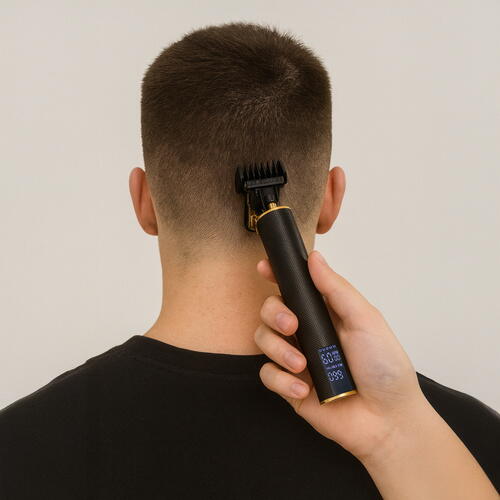 Masina Profesionala de Tuns Barba Si Contur, Fara Fir, Marimi Reglabile, Lama Inox, Negru