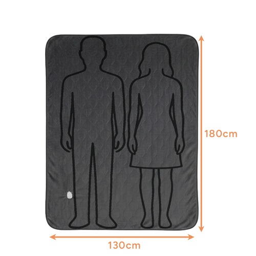 Patura electrica cu incalzire, 180 x 130 cm, Cu telecomanda, 6 Trepte de Incalzire
