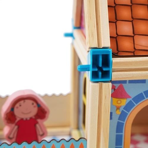 Set constructie din lemn cu 268 piese pentru copii, Micul Arhitect, Educativ si interactiv