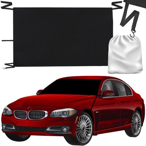 Parasolar Parbriz Anti-Inghet, Dimensiuni 130 x 113 x 167 cm, Impermeabil, Montaj Rapid Prin Carlige, Protejeaza Impotriva Zapezii si a Razelor Solare, Include Sac pentru Depozitare