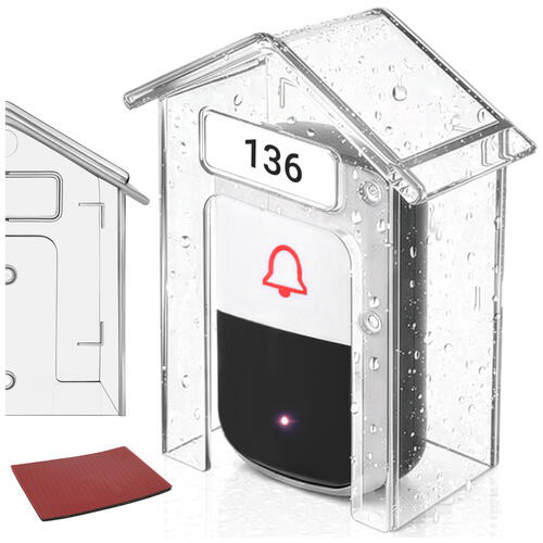 Husa protectie sonerie wireless, Impermeabila Exterior, Transparent