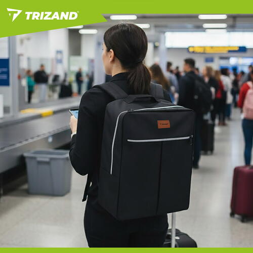 Rucsac, Geanta de calatorie, 17L, 38x24x18cm, Trusa Cosmetice Inclusa, Negru