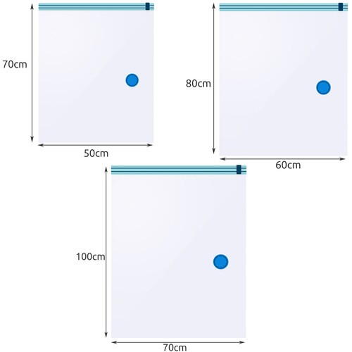 Set 15 saci de vidat pentru depozitare, 3 Marimi, Reutilizabili, Transparenti