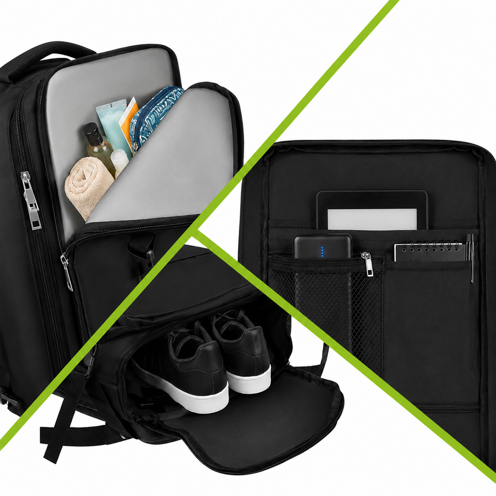 Rucsac 27L, Atasare la Troler, Port USB, Compartiment Laptop, Impermeabil