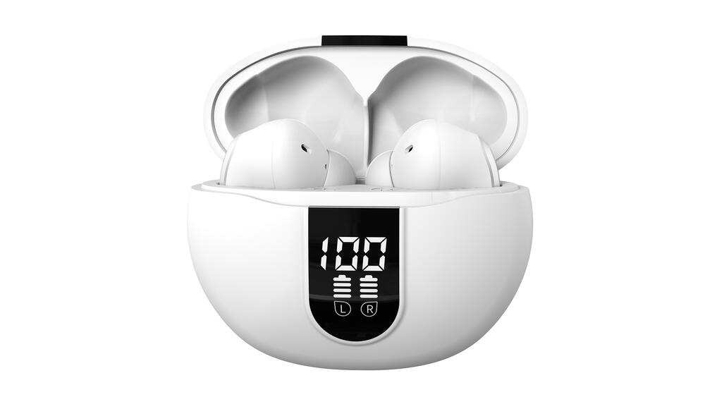 Casti Bluetooth 5.4, Baterie Statie 300mAh, StandBy 180H, Touch pe Casti, Respingere/Raspundere Apel VNC-320, Alb