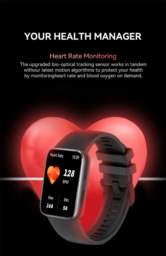 SmartWatch Cu Apel Bluetooth, Ritm Cardiac, Nivel Oxigen, Tensiune Arteriala, Moduri Sport, Calorii, Monitorizare Somn, Meniu RO, Nivel Stres, Calculator