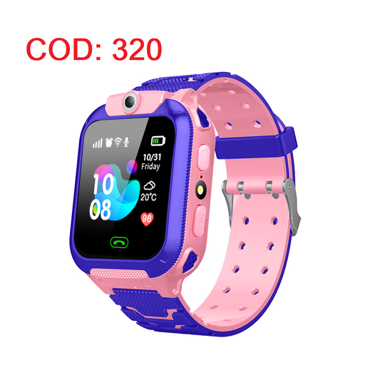 SmartWatch pentru copii cu functie telefon (SIM), 2G, Camera, Functie Monitorizare, Localizare LBS, Apelare SOS, Agenda telefonica, Roz