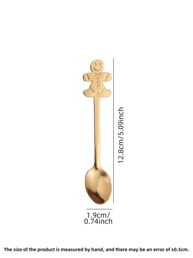 Set 4 lingurite, tematica de Craciun, Auriu