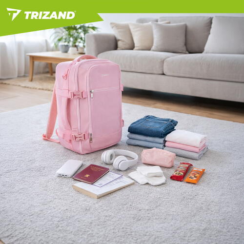 Rucsac de calatorie tip Geanta, 20L, 40x25x20cm, 2 Compartimente, Roz
