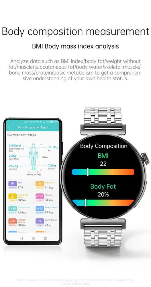 SmartWatch cu Apel Bluetooth, Glucometru, Analiza Impedantei Bioelectrice, EKG, HRV, Ciclu Menstrual, Nivel Radiatii, Temperatura Corporala, Ritm Cardiac, Nivel Oxigen, Tensiune Arteriala S764