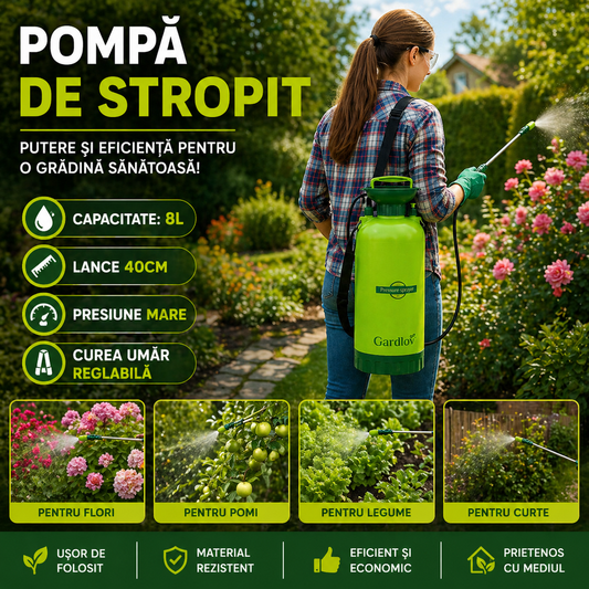 Pulverizator, Pompa de stropit manuala 8 Litri
