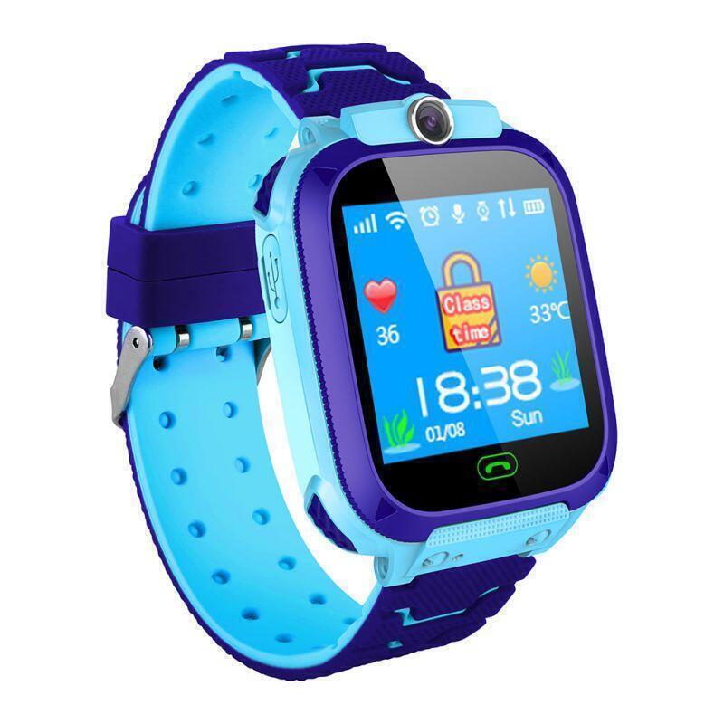 SmartWatch pentru copii cu functie telefon (SIM), 2G, Camera, Functie Monitorizare, Localizare LBS, Apelare SOS, Agenda telefonica, Bleu
