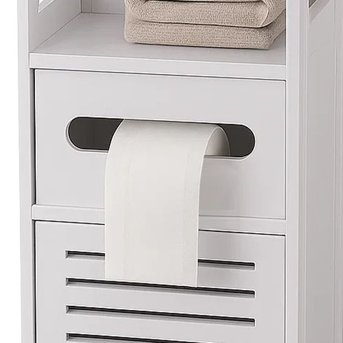 Dulap baie ingust, Suport hartie igienica, Raft Depozitare, 80 x 20 x 21 cm