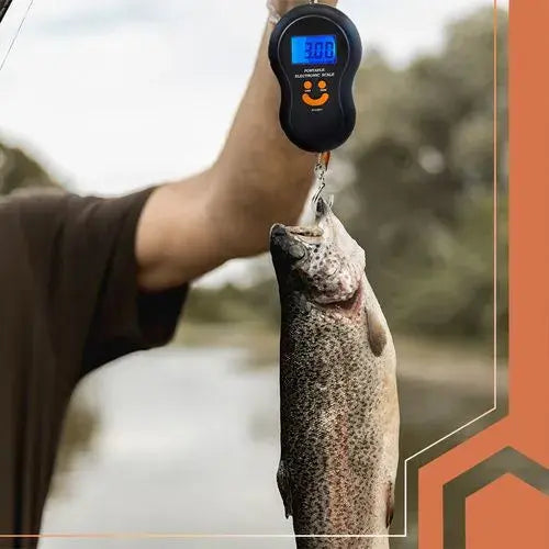 Cantar digital suspendat pentru bagaje si pescuit, cu carlig, capacitate maxima 50 kg, afisaj LCD, functie HOLD, 21 x 7 cm