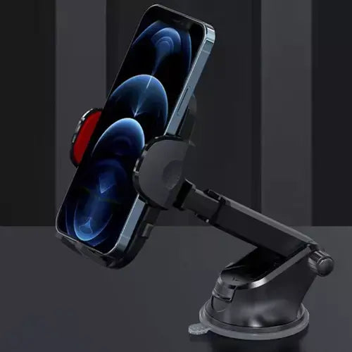 Suport auto pentru telefon, Reglabil, Rotire 360 °, Compatibil cu smartphone-uri de la 4 la 7 inchi, Prindere cu ventuza