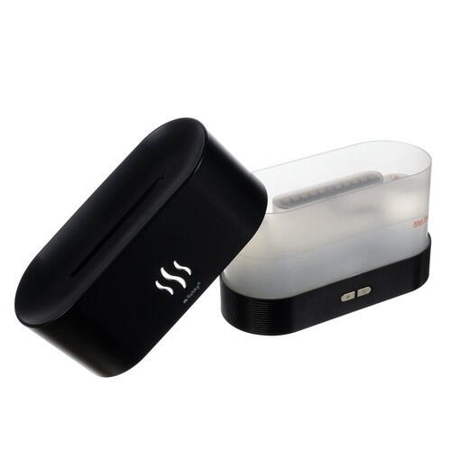 Difuzor de ulei esential, aromaterapie, umidificator de aer, rezervor 180ML, cu lumina tip flacara + Cadou 3 Uleiuri