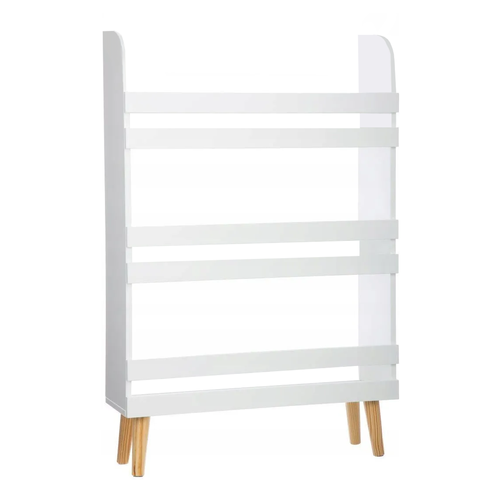 Biblioteca / etajera organizare carti si jucarii, 3 rafturi, Greutate maxima suportata 60 kg, MDF, 95 x 15 x 50 cm, Alb