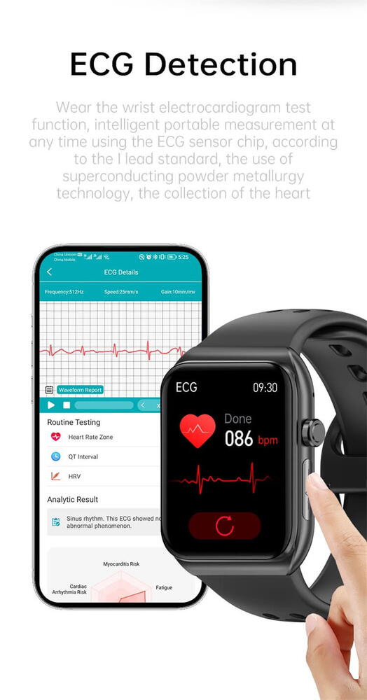 SmartWatch cu Apel Bluetooth, Senzor Glucometru, Analiza Impedantei Bioelectrice, EKG, HRV, Nivel Radiatii, Temperatura Corporala, Ritm Cardiac, Nivel Oxigen, Tensiune Arteriala S777