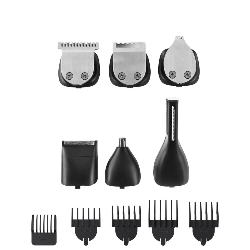 Masina de Tuns Barba si Parul 10  in 1, RapidCut, Autonomie 90 min, Nas, Urechi, Suport, Acumulator