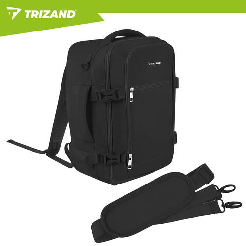 Rucsac de calatorie tip Geanta, 20L, 40x25x20cm, 2 Compartimente, Negru