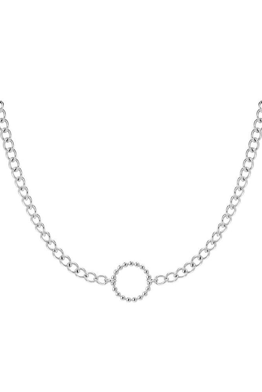Colier Inox Cu Cerc, Argintiu