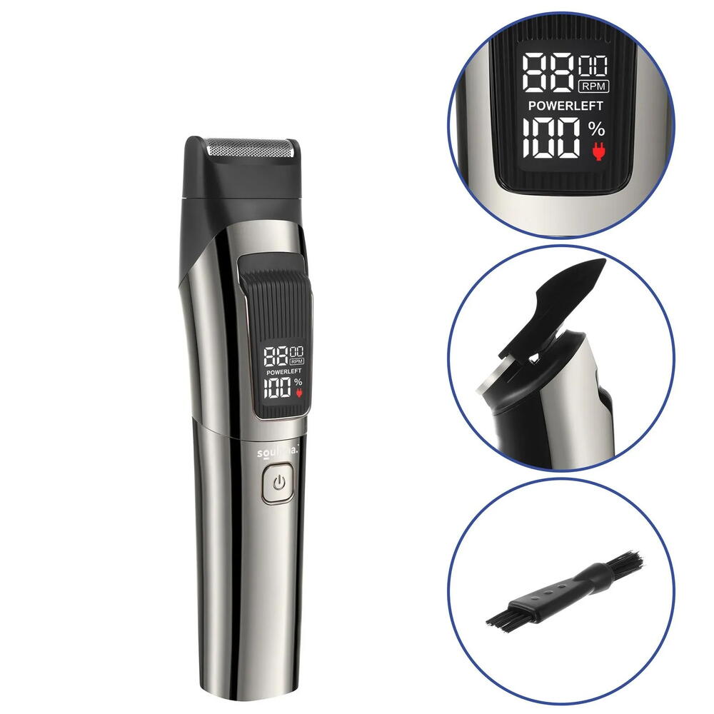Masina de Tuns Barba si Parul 10  in 1, RapidCut, Autonomie 90 min, Nas, Urechi, Suport, Acumulator