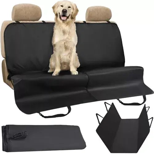 Husa auto profesionala, Protectie si transport animale, Caini si pisici, Pentru bancheta autoturismului, Impermeabil, Antialunecare, Negru, 144 x 144 cm