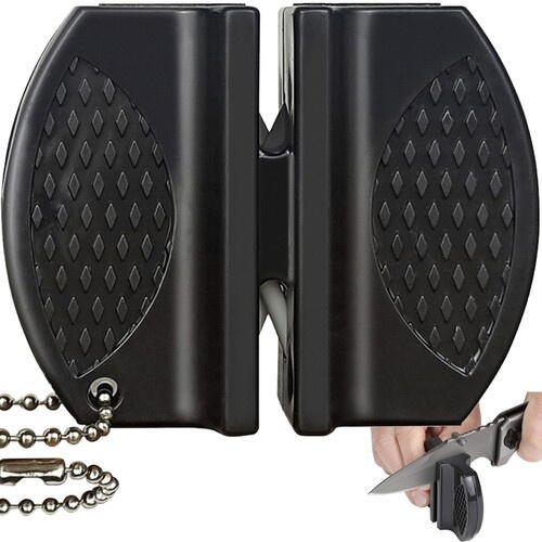 Ascutitor de cutite in doua faze, din otel si ceramica, ascutire rapida si eficienta