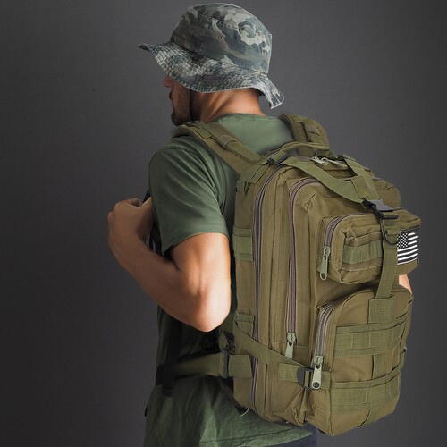 Rucsac 26L, De Drumetie, Impermeabil, Sistem MOLLE, Multiple Compartimente