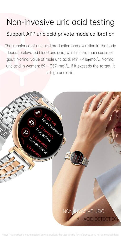 SmartWatch cu Apel Bluetooth, Glucometru, Analiza Impedantei Bioelectrice, EKG, HRV, Ciclu Menstrual, Nivel Radiatii, Temperatura Corporala, Ritm Cardiac, Nivel Oxigen, Tensiune Arteriala S763