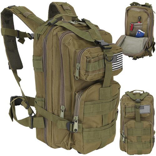 Rucsac 26L, De Drumetie, Impermeabil, Sistem MOLLE, Multiple Compartimente