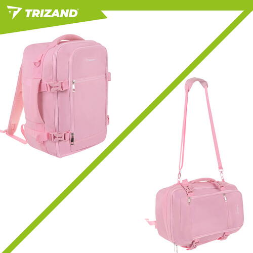 Rucsac de calatorie tip Geanta, 20L, 40x25x20cm, 2 Compartimente, Roz