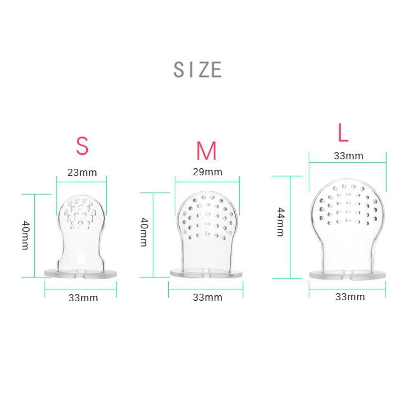 Suzeta pentru diversificarea hranei, pentru fructe si legume, silicon moale, Mov, Marimea M