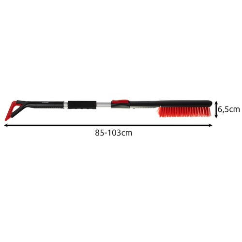 Racleta Auto Telescopica ,Lungime Reglabila de la 86 la 103 cm, Eficineta si Rezistenta, Razuitoare Detasabila, Prietenos cu Vopseaua Masinii, Negru/Rosu
