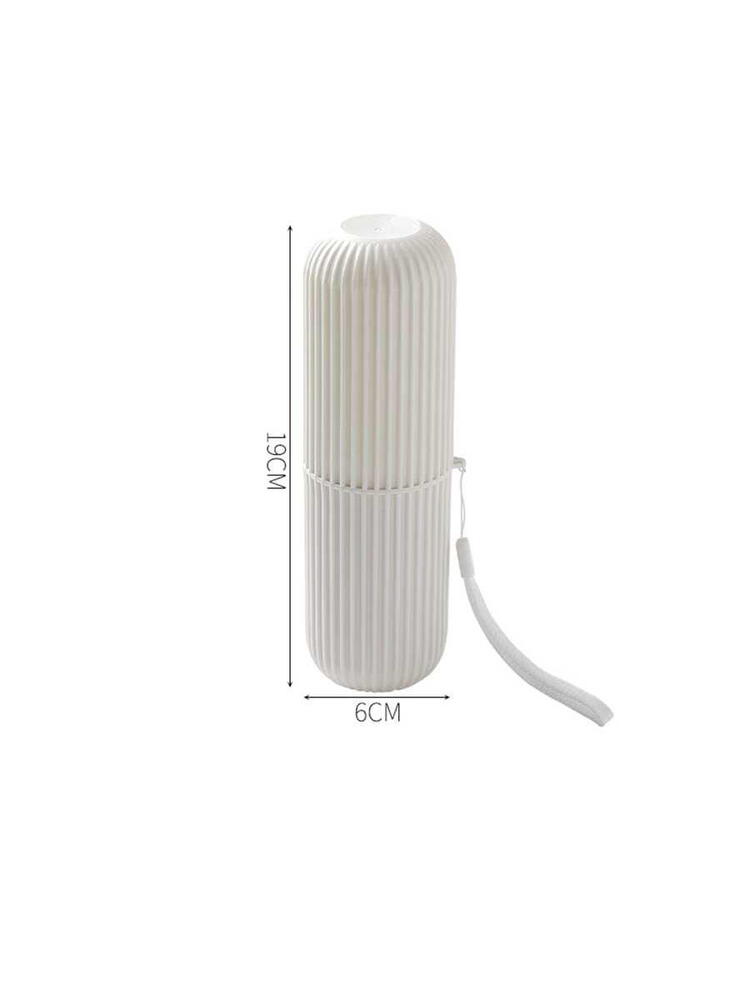 Cutie protectie periuta si pasta de dinti, Ideal pentru calatorie, Alb