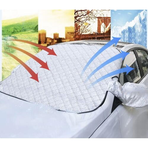 Husa Magnetica pentru Geam, Protectie Parbriz, Protectie impotriva Inghetului si Razelor Solare, Impermeabil, Material Durabil, Siguranta pentru Vopsea, 143 x 122 cm