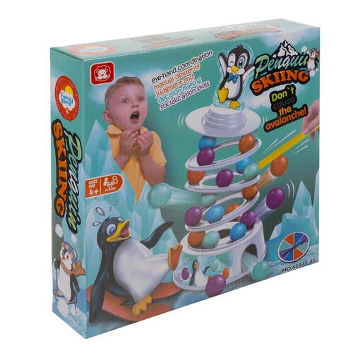 Joc de indemanare, Skiing penguin, Plastic, Multicolor