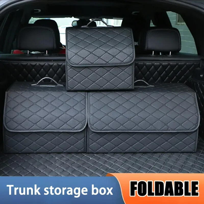 Organizator de portbagaj auto, Cutie depozitare Pliabila cu Maner 40x30x30cm