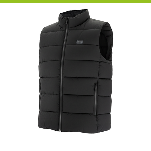 Vesta incalzita cu 3 setari de caldura, 11 incalzitoare si conexiune USB la baterie externa, Unisex, Marime L, Negru