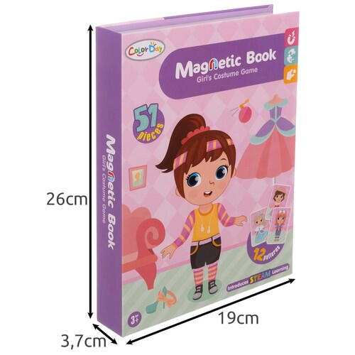 Carte tip Puzzle Magnetic , Set 51 magneti, 6 Cartonase Duble, Tema Costume
