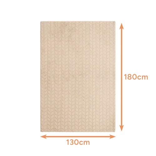 Patura electrica incalzita, Moale, Dubla, 180 x 130 cm, 10 trepte temperatura, Temporizator, Telecomanda cu afisaj, Spalare masina, Bej