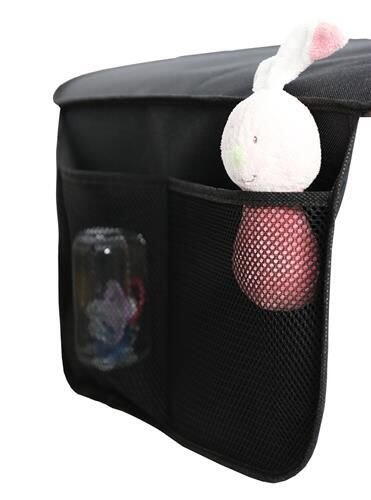 Protectie pentru scaunul auto, Material Impermeabil, Anti Alunecare, Montaj Rapid, Usor de Curatat, 2 Buzunare, Negru