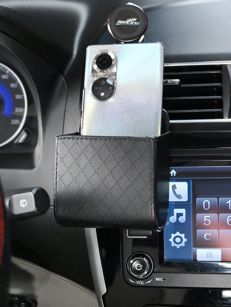 Suport auto universal, montare grila ventilatie, Negru